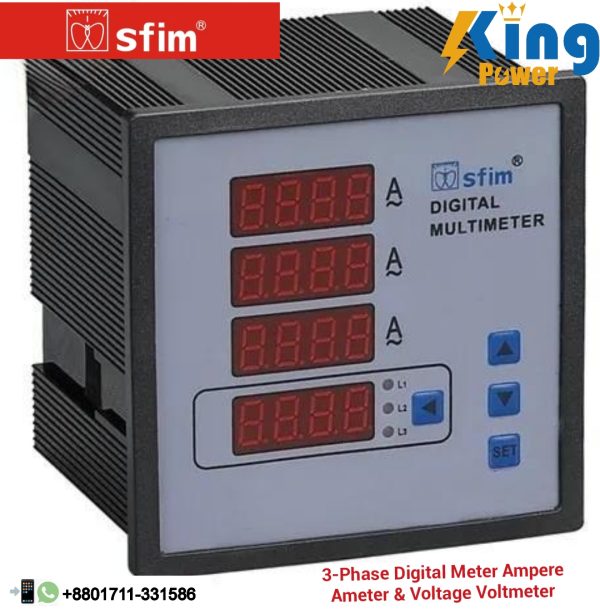 Sfim 3-Phase Digital Multimeter Ampere meter & Voltmeter , SFDB-96